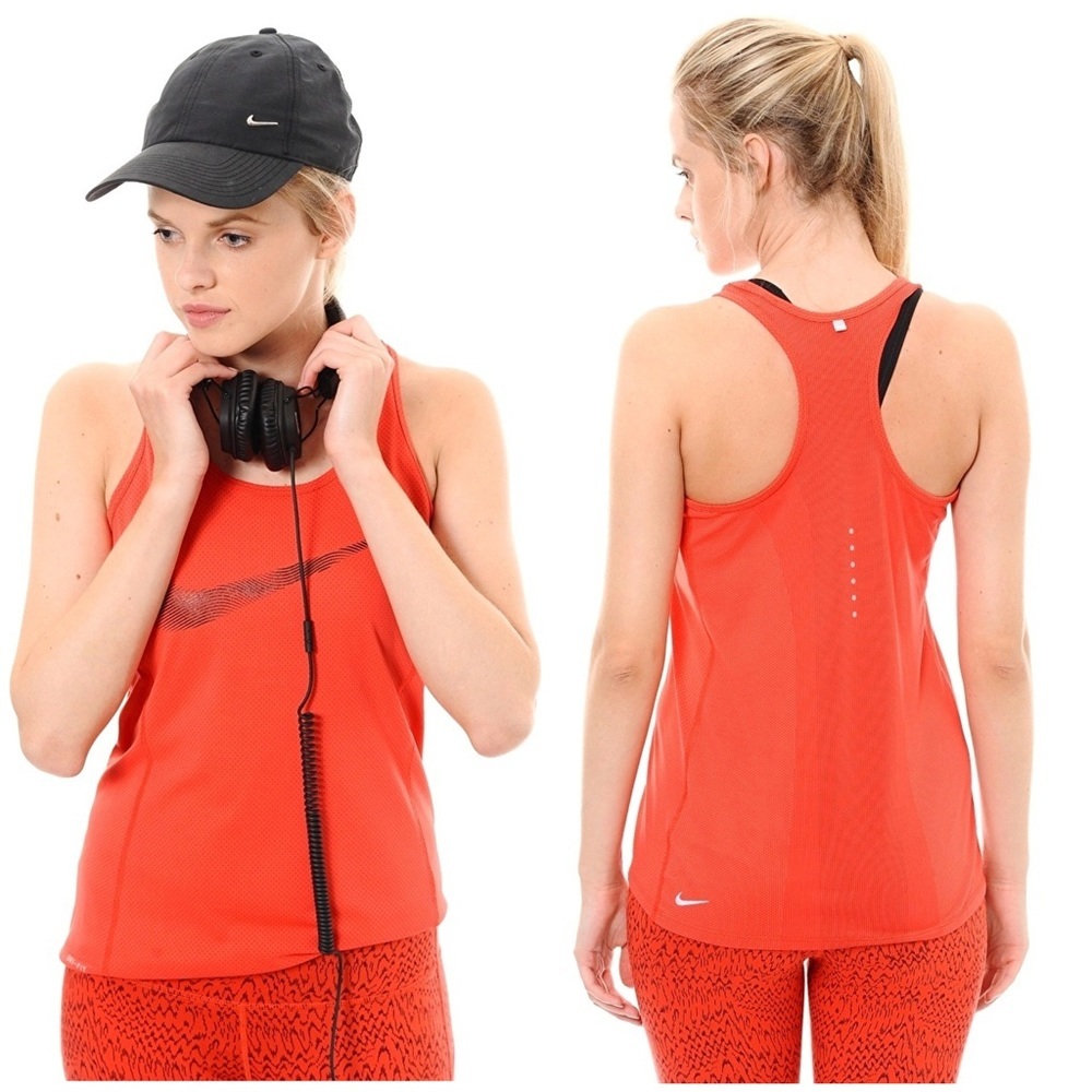 Nike Dry Fit Lt/Crimson/Black Tank Size XS